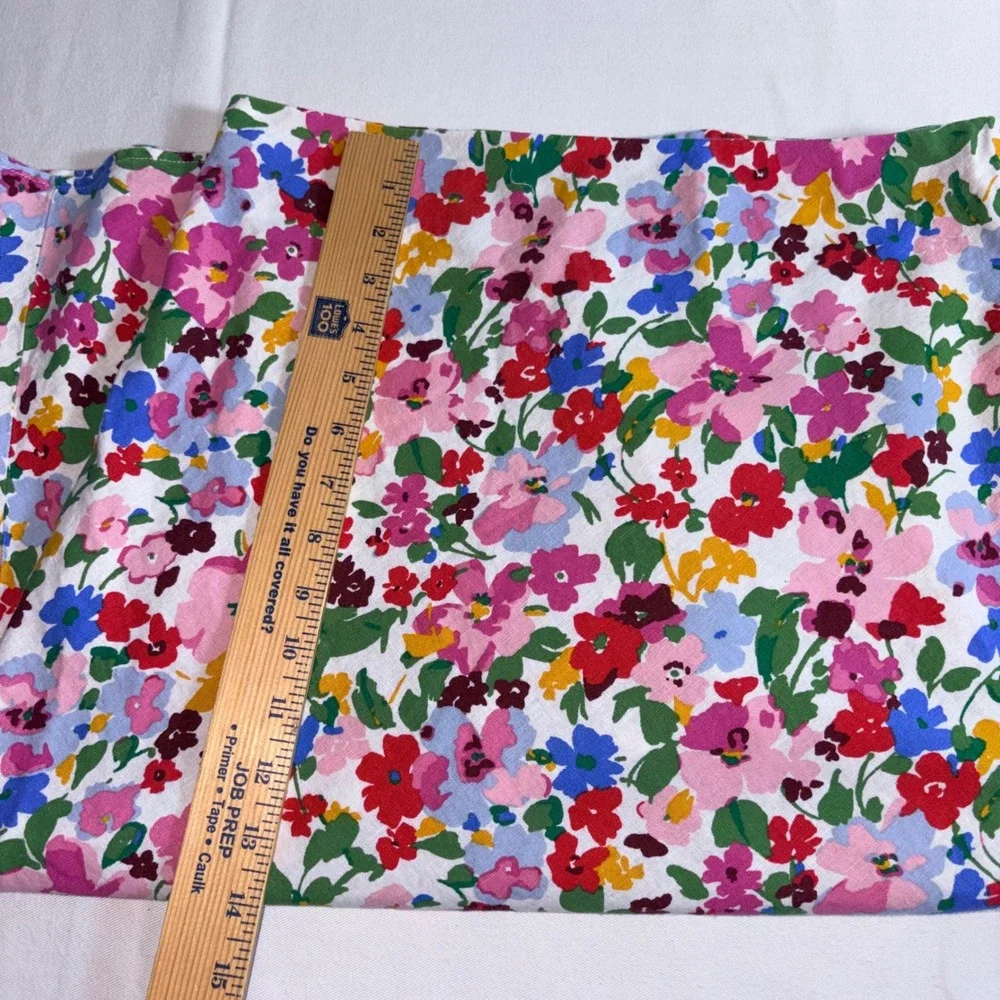 J. Crew Pink Floral Midi Skirt